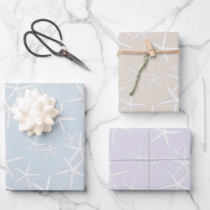 Sea Stars Pattern Pale Colours Wrapping Paper