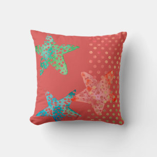 Sea Stars, Star Fish and Dots - Seaside Cushion