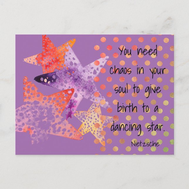 Sea Stars, Star Fish and Dots - Seaside Postcard (Front)