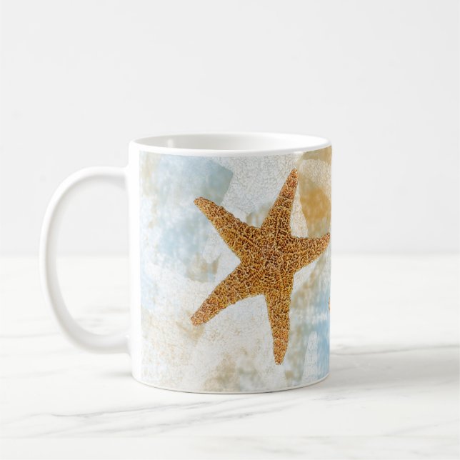Sea Stars Starfish Coastal Beach Coffee Mug (Left)