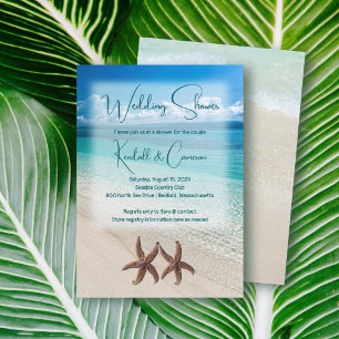 Sea Stars Wedding Shower Engagement Party Invitation