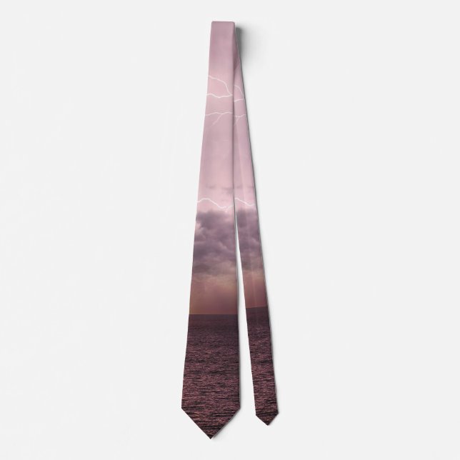 Sea Storm Lightning Wave Tie (Front)