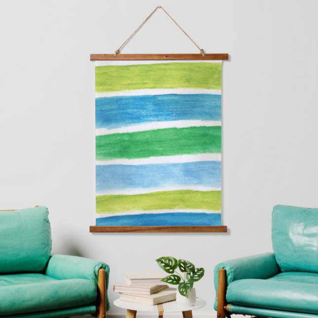 Sea Stripes Art  Hanging Tapestry (Living Room)