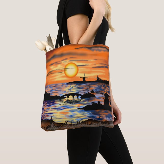 Sea Sunrise Tote Bag Landscape (Close Up)