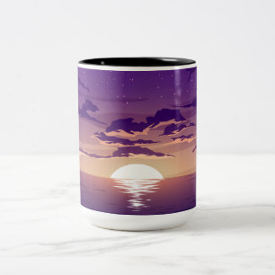 Sea Sunset Two-Tone Coffee Mug