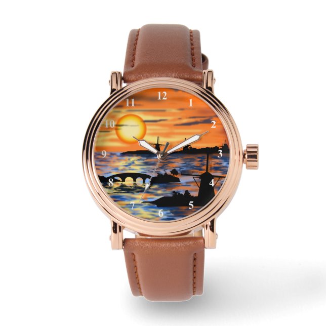 Sea Sunset Watch Gift - Painting (Front)