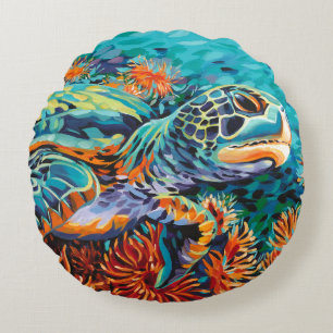 Sea Sweetheart I Round Cushion