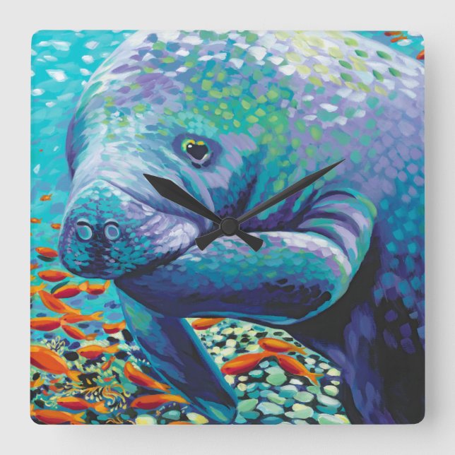 Sea Sweetheart II Square Wall Clock (Front)