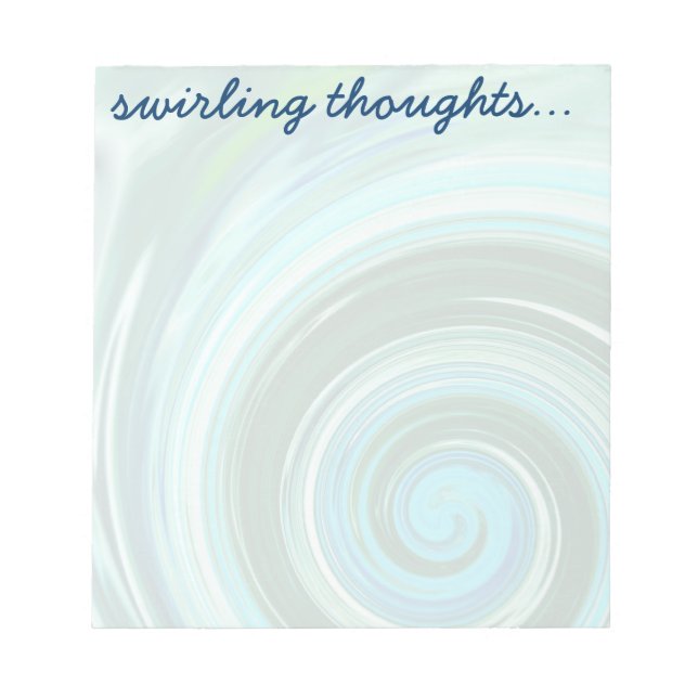 Sea Swirl Custom Notepads to Personalise ~ 2 sizes (Front)