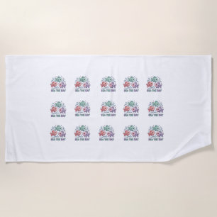 Sea the Day Cute Fish Pattern Summer Beach Towel