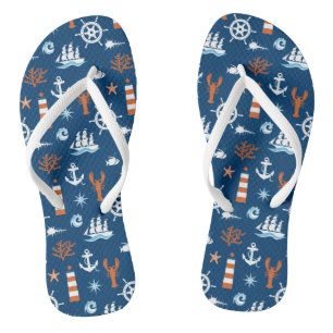 Sea Theme Pattern 1 Thongs