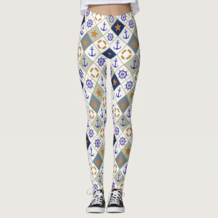 Sea Theme Pattern 2 Leggings