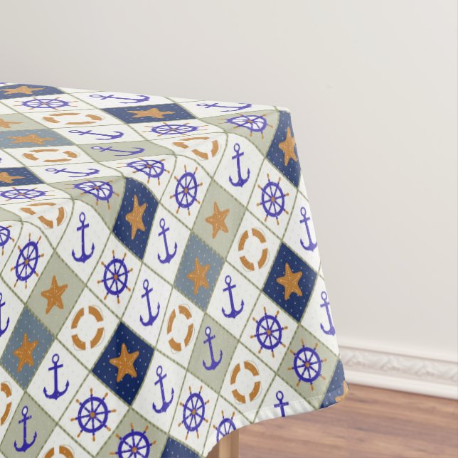 Sea Theme Pattern 2 Tablecloth (In Situ)