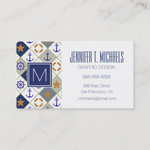 Sea Theme Pattern Business Card