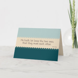 Sea-themed Congratulatory Wedding card (Baha'i)