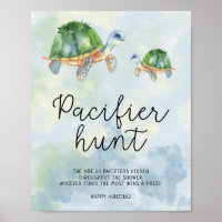 Sea themed - pacifier hunt baby shower game
