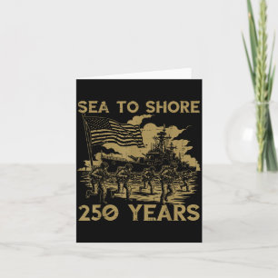 Sea to shore 250 years 250th anniversary usa men card