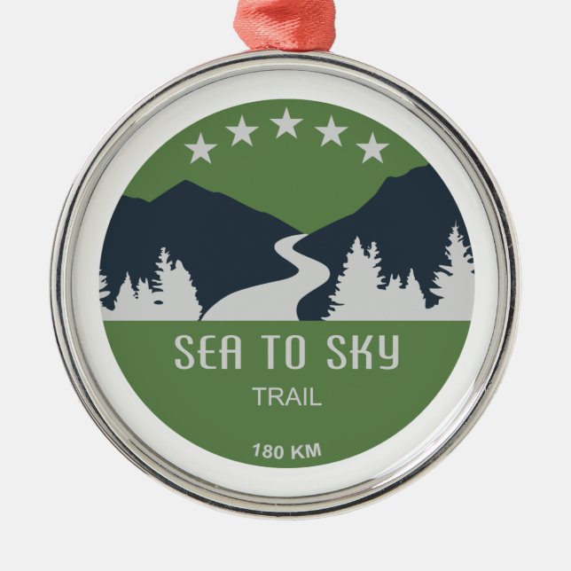 Sea To Sky Trail British Columbia Metal Ornament (Front)
