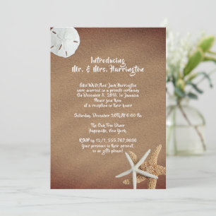 Sea Treasures Starfish Marriage Reception Invite