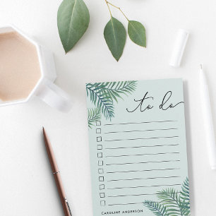 Sea   Tropical Foliage Personalised To-Do List Post-it Notes