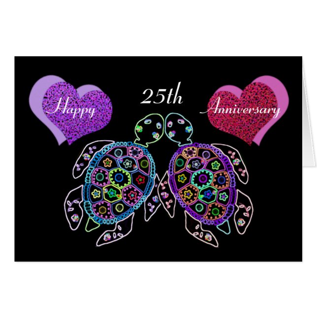 Sea Turtle 25th Annicersary Card (Front Horizontal)