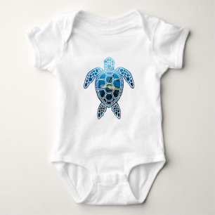 sea turtle-2 baby bodysuit
