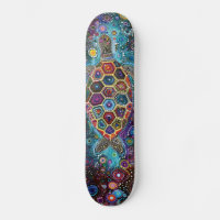 Sea Turtle - Aboriginal Style - Skateboard Deck