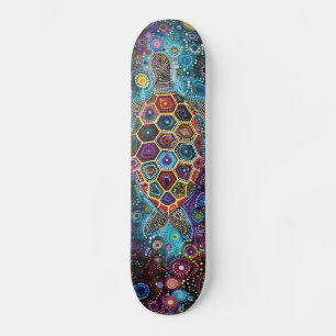 Sea Turtle - Aboriginal Style - Skateboard Deck