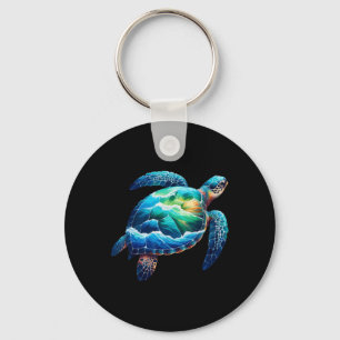 Sea Turtle Animal Earth Day Women Men Kids Earth D Key Ring