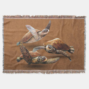 Sea Turtle Animals Extinction Save The Turtles Throw Blanket
