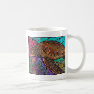 Sea Turtle Art...awesome stained glass style! Coffee Mug