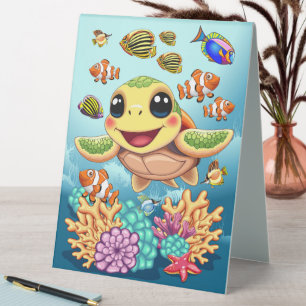 Sea Turtle Baby Happy and Cute Character Bumper St
