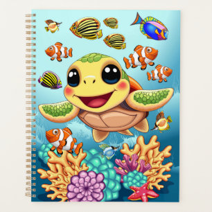 Sea Turtle Baby Happy and Cute Character Planner