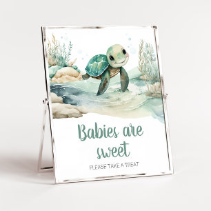 Sea Turtle Baby Shower Babies are Sweet Poster