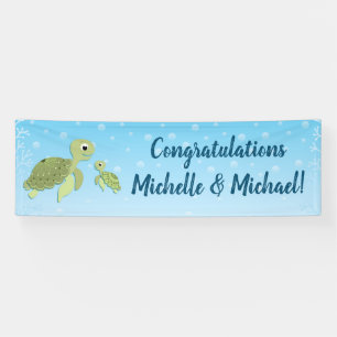 Sea Turtle Baby Shower Co-Ed Gender Neutral Banner
