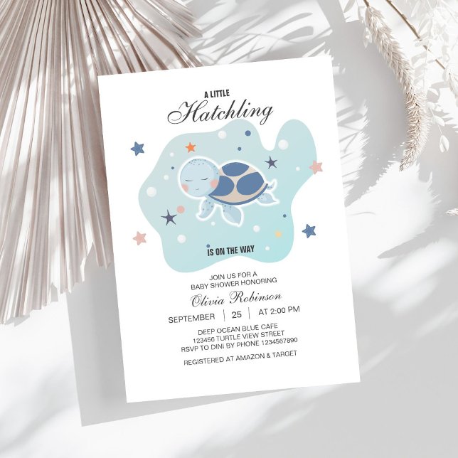 Sea Turtle Baby Shower | Cute Ocean Invitation (Creator Uploaded)