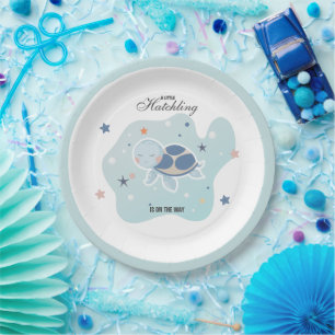 Sea Turtle Baby Shower Cute Ocean Paper Plate