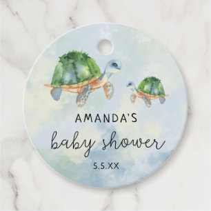 Sea Turtle - baby shower  Favour Tags