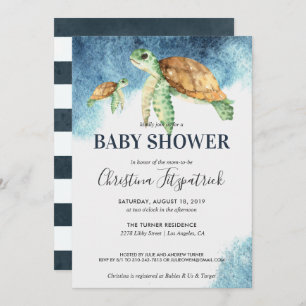 Sea Turtle   Baby Shower Invitation