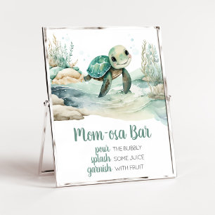Sea Turtle Baby Shower Mum Osa Bar Poster