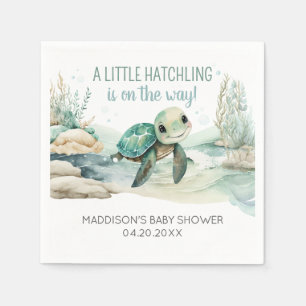 Sea Turtle Baby Shower Napkin