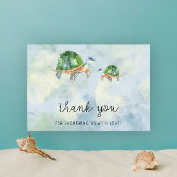 Sea turtle - baby shower thank you