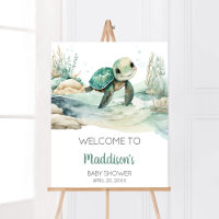 Sea Turtle Baby Shower Welcome