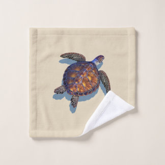 Sea turtle bath towel set