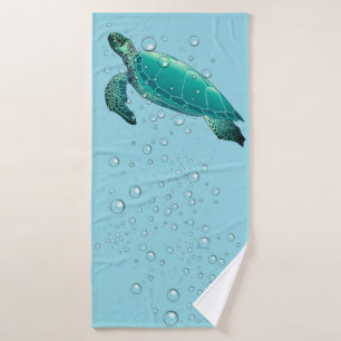 Sea Turtle Bathroom Towel Set