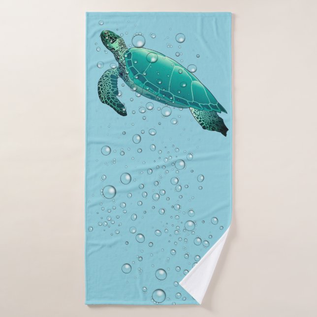 Sea Turtle Bathroom Towel Set (Bath Towel)