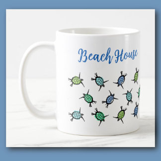 Sea Turtle Beach House Coffee Mug