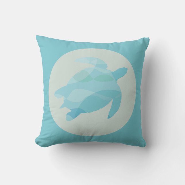Sea Turtle Beach House Cushion (Front)