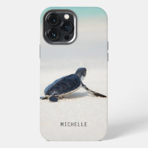 Sea Turtle Beach Ocean Nature Personalised Name iPhone 13 Pro Max Case