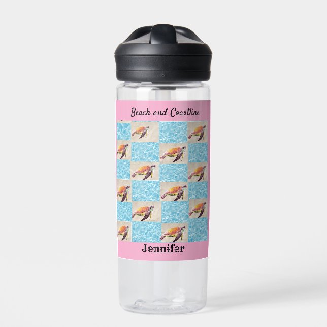 Sea Turtle Beach Water Bottle (Front)